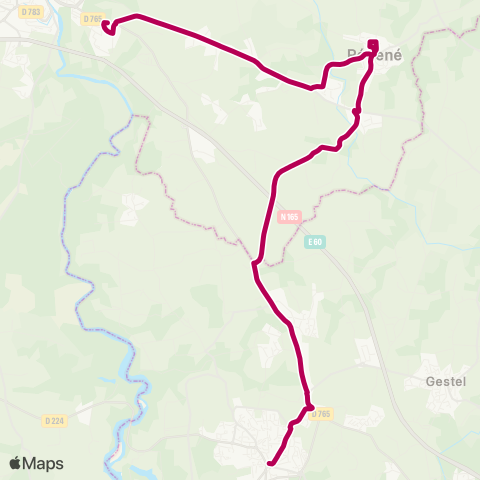 TBK Villeneuve Braouic - Guidel (Matin) map