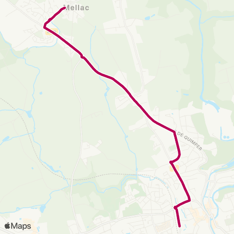 TBK Mellac - Quimperlé Gare 7h map