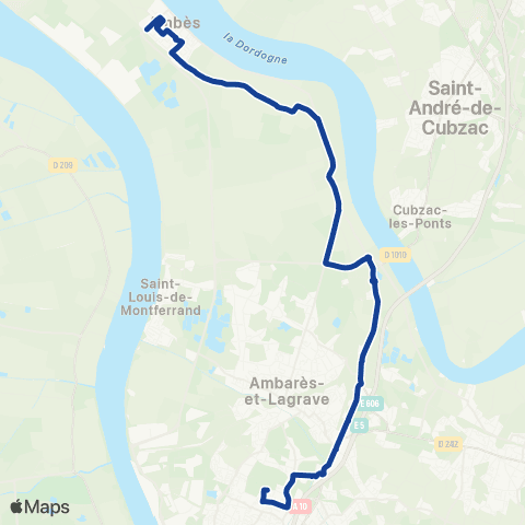 TBM - Lignes ScoDi Scodi S25 map