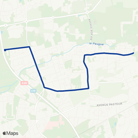 TBM - Lignes ScoDi Scodi S38 map