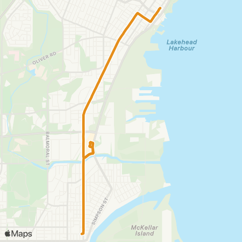 Thunder Bay Transit Memorial map