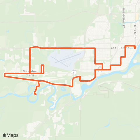 Thunder Bay Transit Neebing map