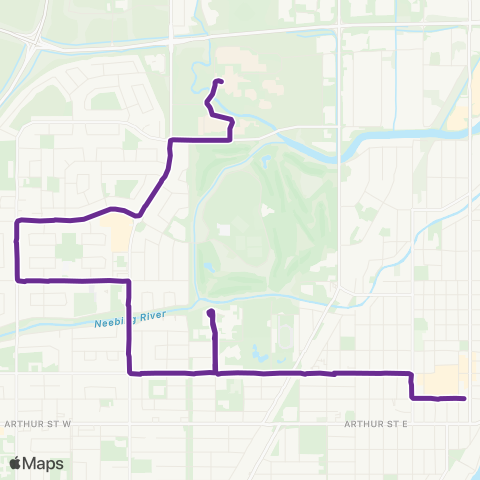 Thunder Bay Transit Northwood map