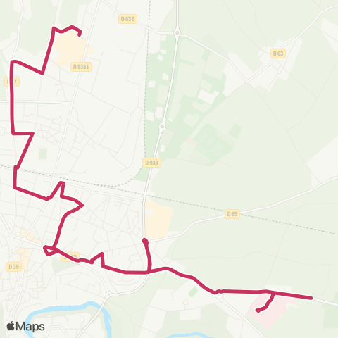T'Bus Les Motels - Hôpital map