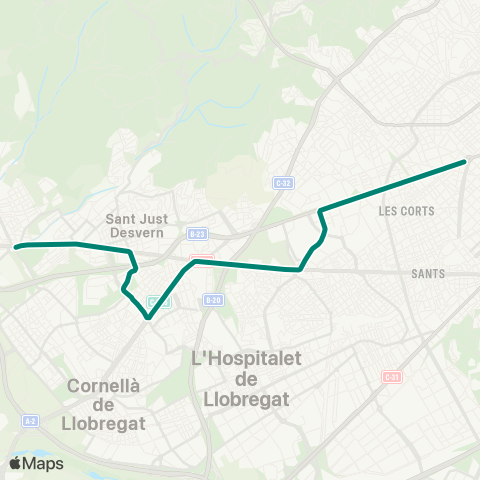 Trambaix & Trambesòs Francesc Macià - Sant Feliu / Consell Comarcal map