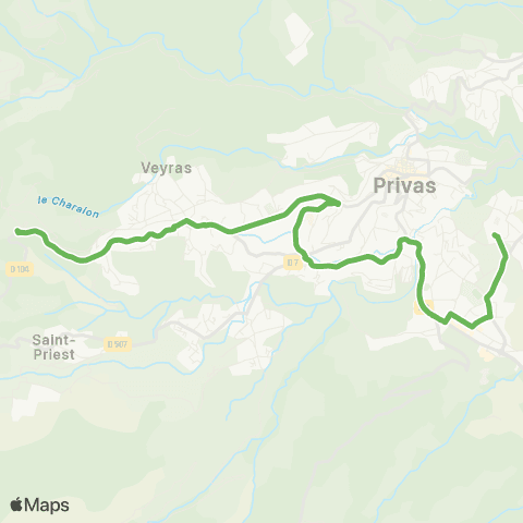T'Cap - Réseau scolaire Veyras-Privas Collège Bernard de Ventadour map