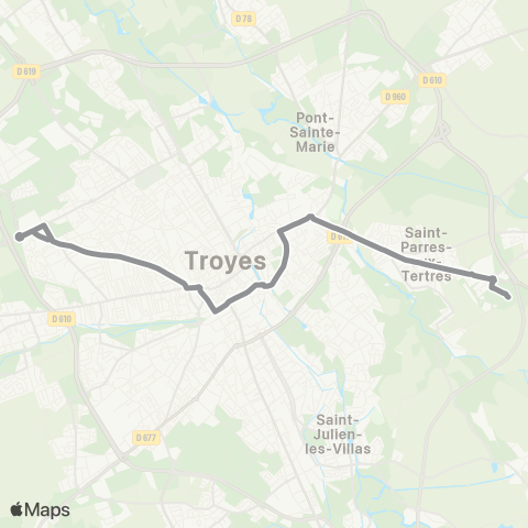 TCAT Chantereigne - St Parres Asclepiade map