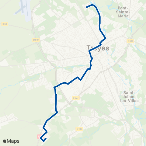 TCAT Chapelle St Luc Fouchy-Saint Germain map