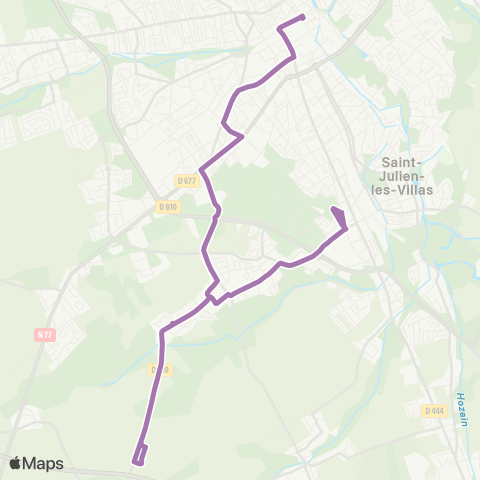 TCAT Rosières Chartreux - Troyes 14 juillet map