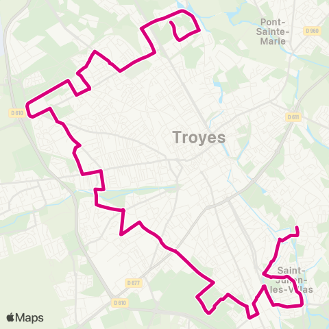 TCAT La Chapelle St Luc - St Julien Moline map