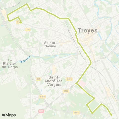 TCAT - Lignes scolaires Chapelle St Luc - Chartreux map