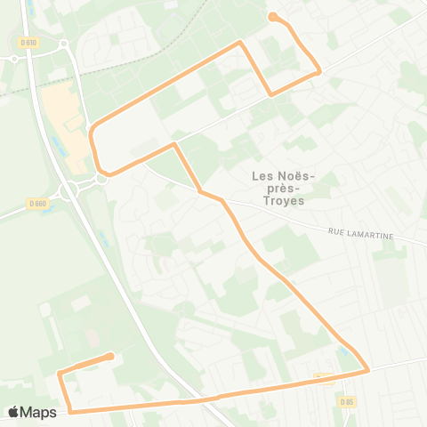 TCAT - Lignes scolaires Chapelle St Luc - Campus Herriot map
