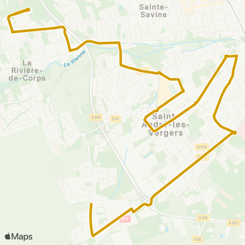 TCAT - Lignes scolaires St André - Campus Herriot map