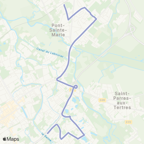 TCAT - Lignes scolaires Sénardes - Collège Euréka map