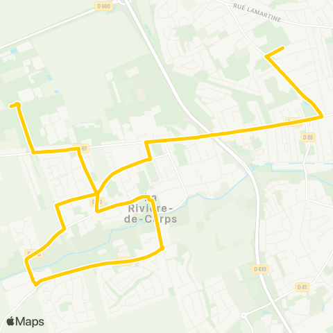 TCAT - Lignes scolaires Rivière de Corps - Collège Langevin map
