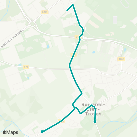 TCAT - Lignes scolaires Gendarmerie - Écoles Rosières map