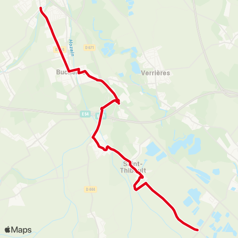 TCAT Saint Thibault vers Buchères map