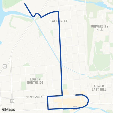 TCAT TCAT - Fall Creek - Commons map