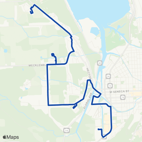 TCAT West Hill - Shopping map