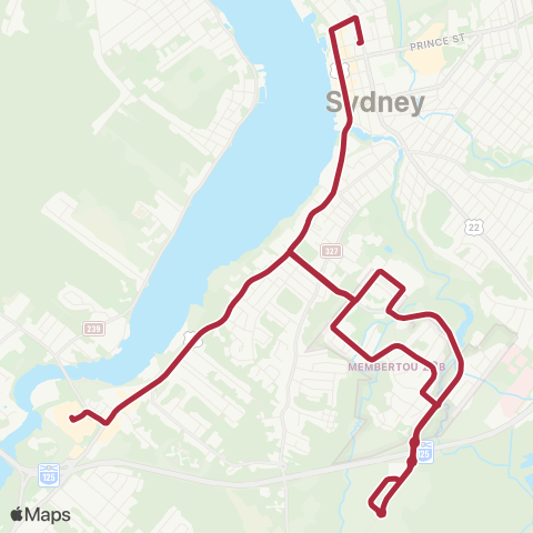Transit Cape Breton Sydney - Sydney River map