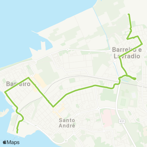 TCB Praceta Barra-a-Barra-Terminal map