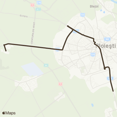 TCE Ploiești Hipodrom - YAZAKI map
