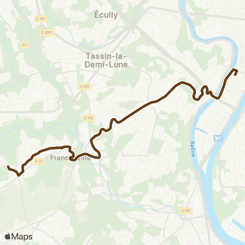 TCL Bellecour St Exupéry - Fort du Bruissin map