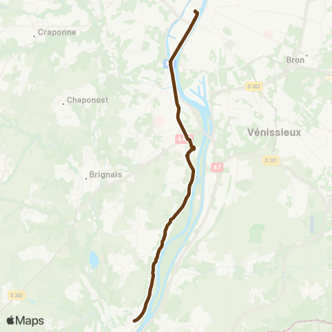 TCL Bellecour A. Poncet - Millery Pl. Bouton / Grigny J. Moulin map