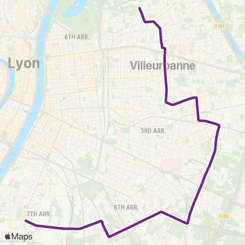 TCL Debourg - la Doua map