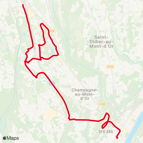 TCL Gare de Vaise - Porte de Lyon map