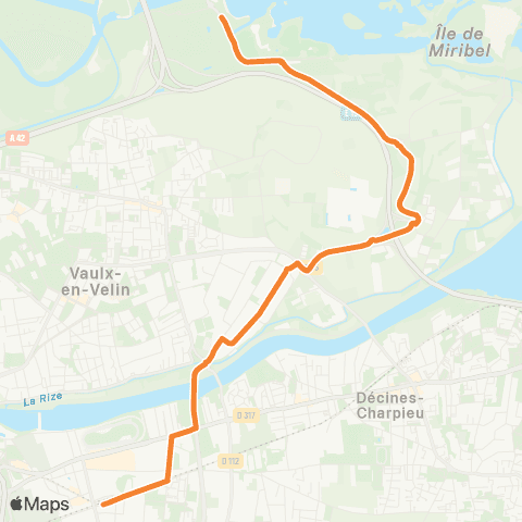 TCL Vaulx la Soie - Grand Parc le Morlet map