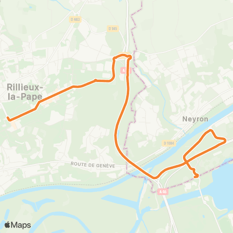 TCL Rillieux les Alagniers - Grand Parc les Sablettes map