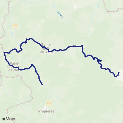 TCL Scolaires Saint-Clément-de-vers - Deux-Grosnes map