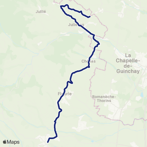 TCL Scolaires Julienas - Villie-Morgon map
