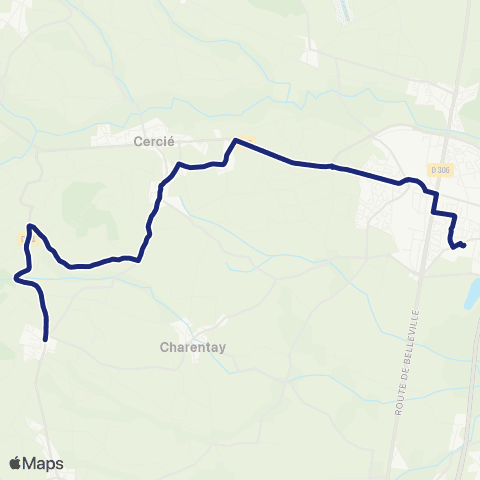 TCL Scolaires Odenas - Belleville map