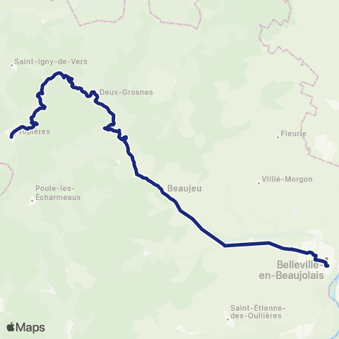 TCL Scolaires Propières - Belleville map