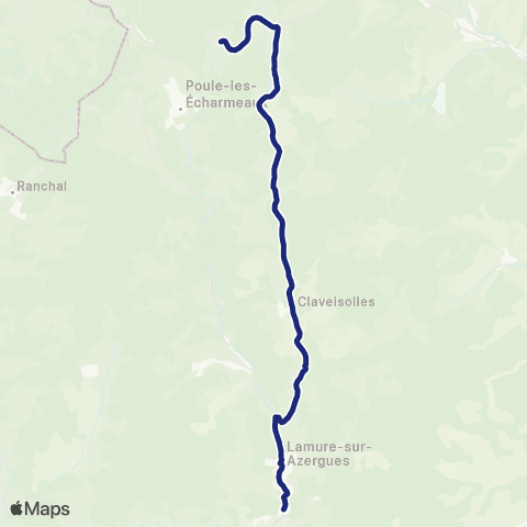 TCL Scolaires Chansaye - Lamure sur Azergues Collège map