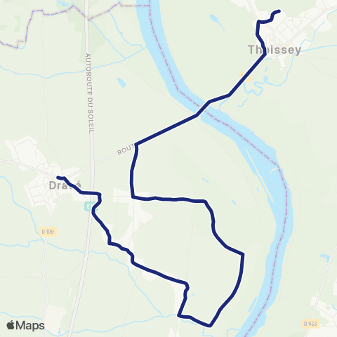 TCL Scolaires Drace - Thoissey map