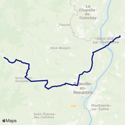 TCL Scolaires Beaujeu - St-Didier-sur-Chalaronne map