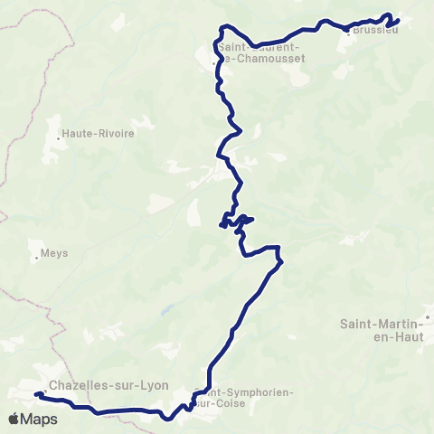 TCL Scolaires La Giraudière - Lycée des Monts du Lyonnais map