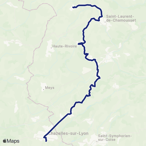 TCL Scolaires Pl. des Tilleuls - Lycée des Monts du Lyonnais map