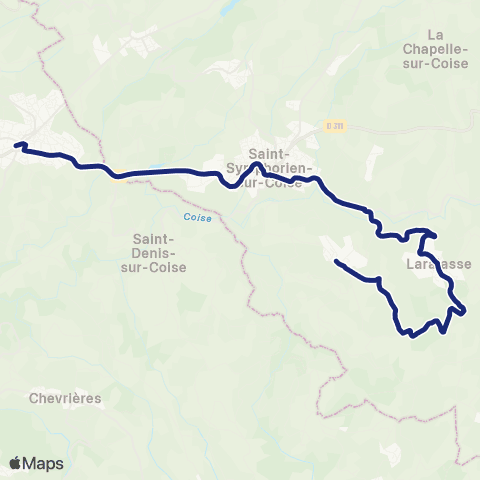 TCL Scolaires Coise Bourg - Lycée Mont du Lyonnais map