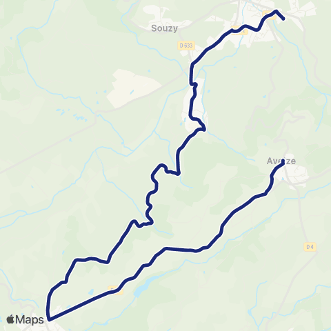 TCL Scolaires Aveize Bourg - Collège du Val d'Argent map