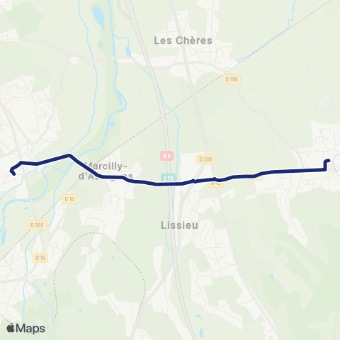 TCL Scolaires Chasselay - Chazay-d'Azergues map