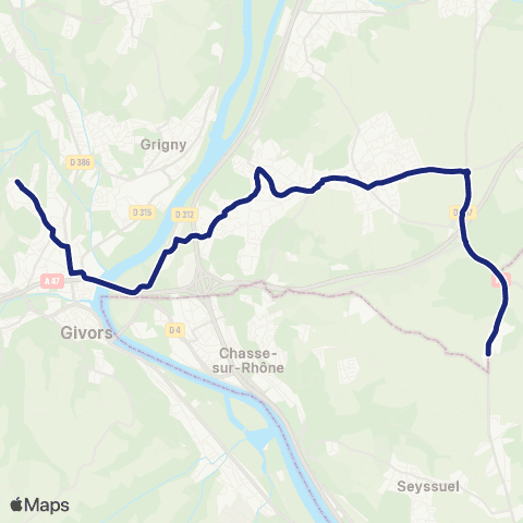 TCL Scolaires La Guicharde - Lycée Aragon / Picasso map