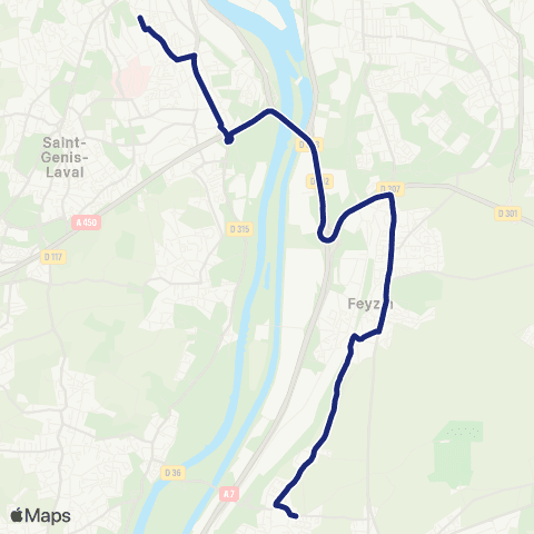 TCL Scolaires St-Thom. d'Aquin & ND Bon Conseil (Oullins & St-Genis-Laval) map