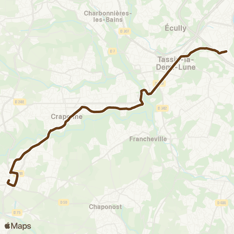 TCL Gorge de Loup - Brindas Centre map