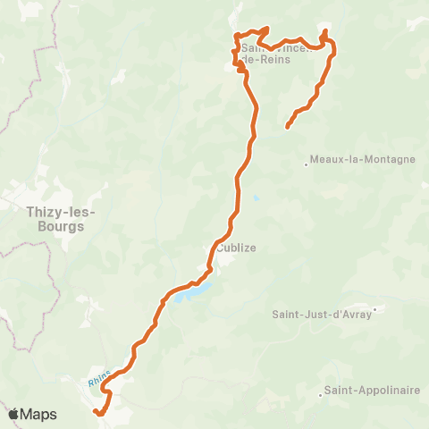 TCL La Grange Neuve - Gare d'Amplepuis map