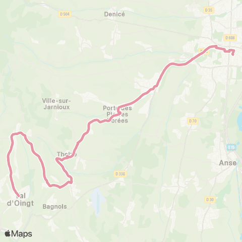 TCL Val-d'Oingt - Villefranche-sur-Saône map