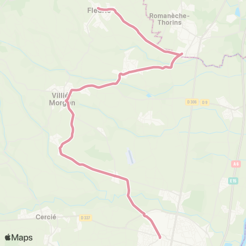 TCL Fleurie - Belleville-en-Beaujolais map